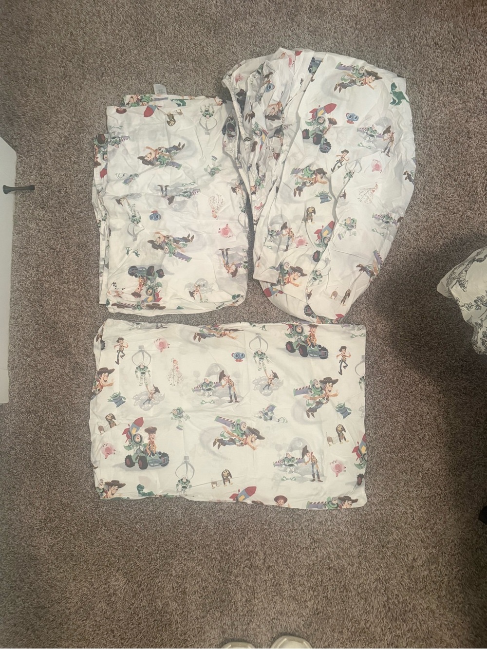 Pottery Barn Kids Toy Story Twin Sheet Set 3 Pc Disney Pixar Organic Cotton PBK